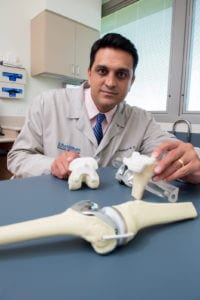 Ravi Bashyal studying knee bone